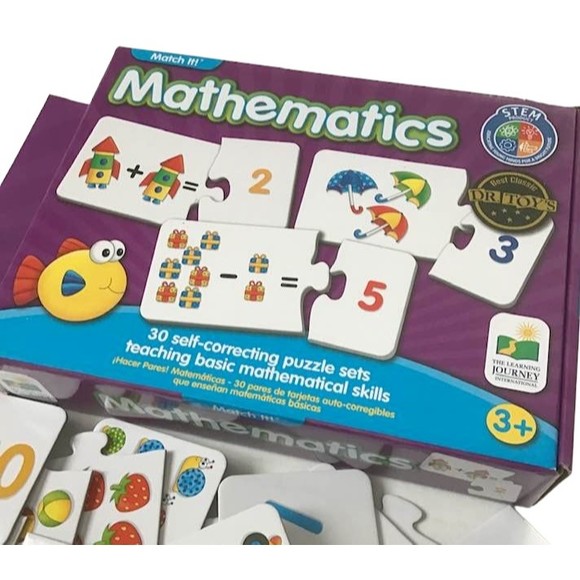 Mathematics Math Match It Game Puzzle Set Skills Add Subtract STEM Basic Ages 3+ - Picture 2 of 5